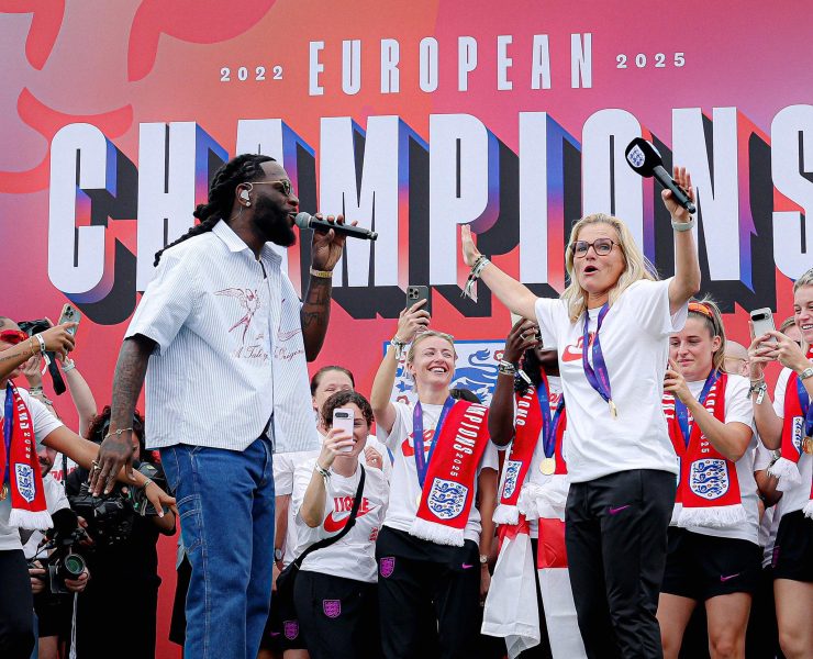 Burna Boy’s “For My Hand” Hits No. 1 on UK iTunes After Lionesses Euro 2025 Celebration Performance