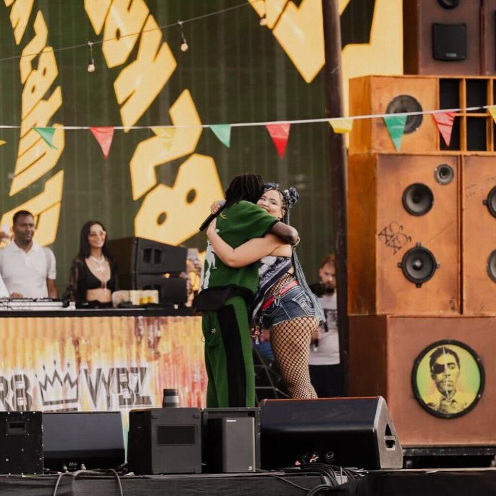 Moliy and Vybz Katel on stage at Wireless Festival 2025