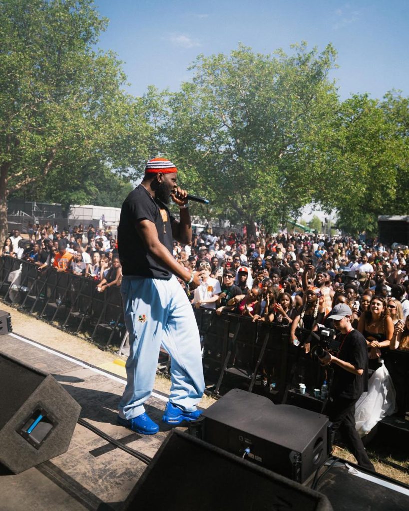 Odumodublvck performing at Wireless Festival 2025